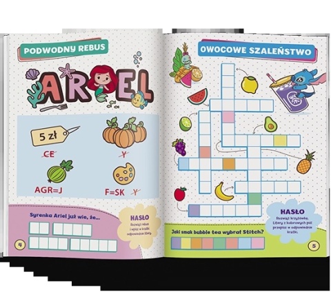 Krzyżówki obrazkowe dla dzieci Książki zadania i rbusy dla dzieci wiek 6+