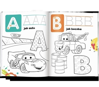 Książki Disney Uczy. Alfabet do kolorowania dla dzieci nauka pisania liter wiek 4+