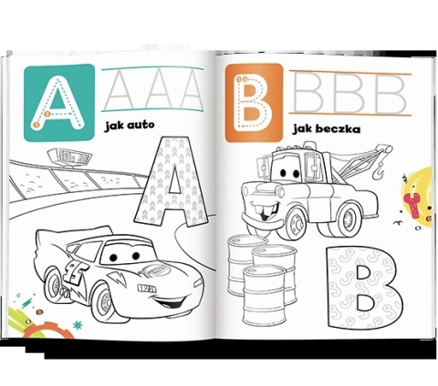 Książki Disney Uczy. Alfabet do kolorowania dla dzieci nauka pisania liter wiek 4+