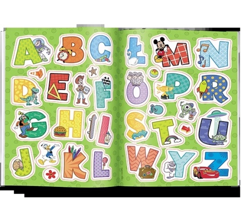 Książki Disney Uczy. Alfabet do kolorowania dla dzieci nauka pisania liter wiek 4+