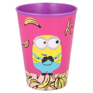 Kubek szklanka kubeczek MINIONKI róż 260 ml