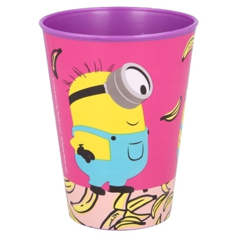 Kubek szklanka kubeczek MINIONKI róż 260 ml