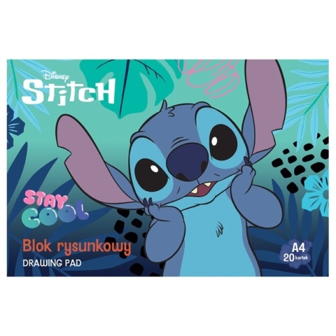 Lilo i Stitch Sich blok rysunkowy A4 20 kartek biały