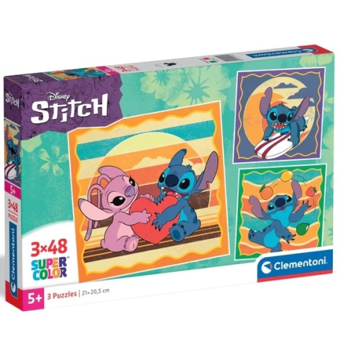 Lilo i Stitch StichPuzzle 3 X 48 3X48 Clementoni 25062