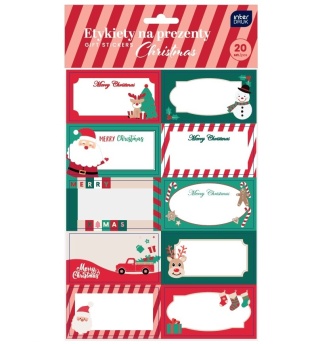 Naklejki etykiety na prezenty 20 szt. bałwanki świąteczne Christmas 20 szt