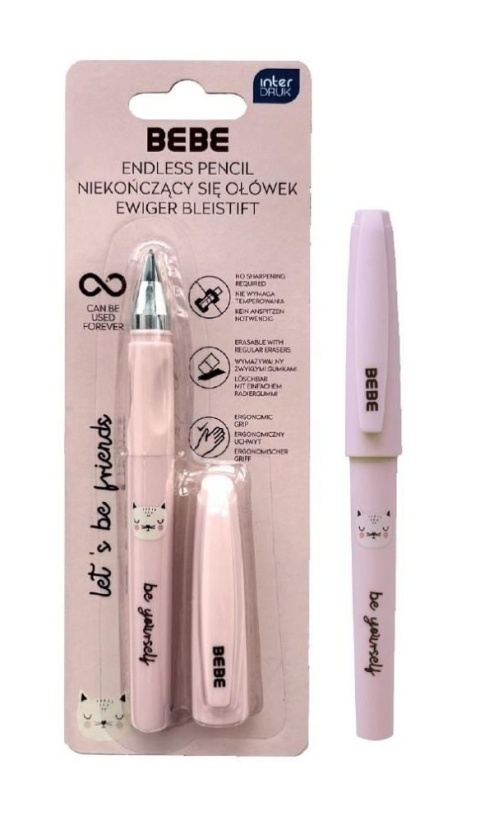 Niekończący się ołówek Interdruk kot różowy BB friends BeBe
