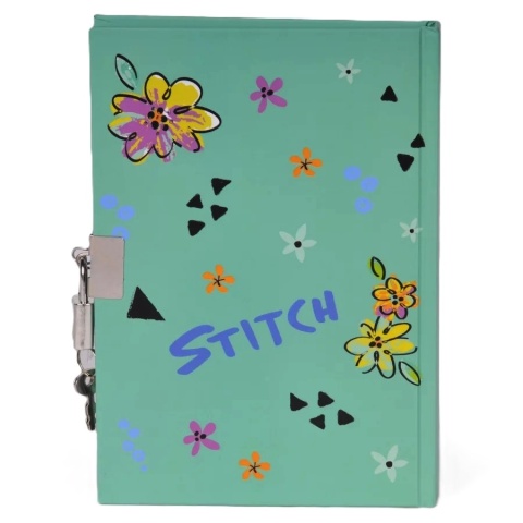 Notatnik Stich pamiętnik sekretny z kłódką seledyn STITCH flower Sticz Notatnik Stich pamiętnik sekretny z kłódką seledyn STITCH flower Sticz