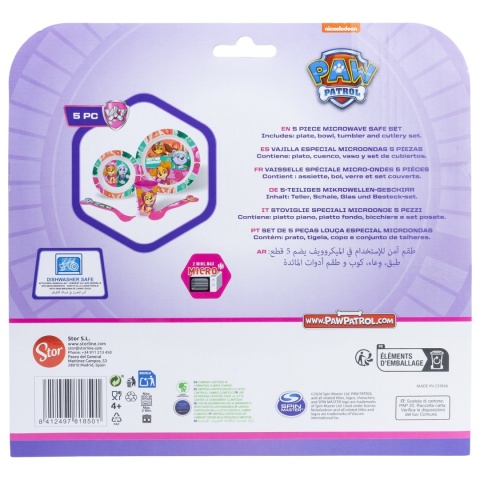 PSI PATROL Skye Everest zestaw śniadaniowy talerz miska sztućce kubek