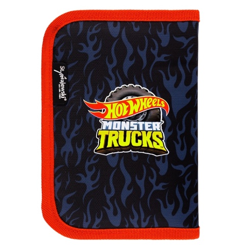 Piórnik bez wyposażenia rozkładany plan lekcji tabl. mnożenia Hot Wheels