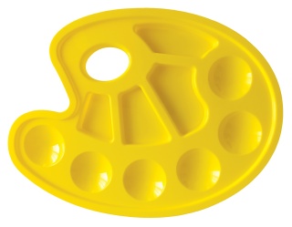 Plastikowa paletka do mieszania farb z uchwytem BB kids Interdruk