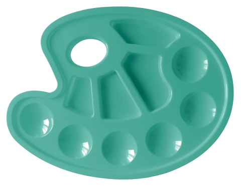 Plastikowa paletka do mieszania farb z uchwytem BB kids Interdruk