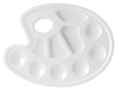 Plastikowa paletka do mieszania farb z uchwytem BB kids Interdruk