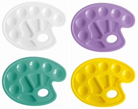 Plastikowa paletka do mieszania farb z uchwytem BB kids Interdruk