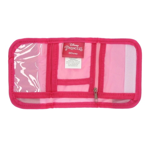 Portfel dziecięcy dla dziewczynki portfelik na rzep suwak na karty Księżniczki