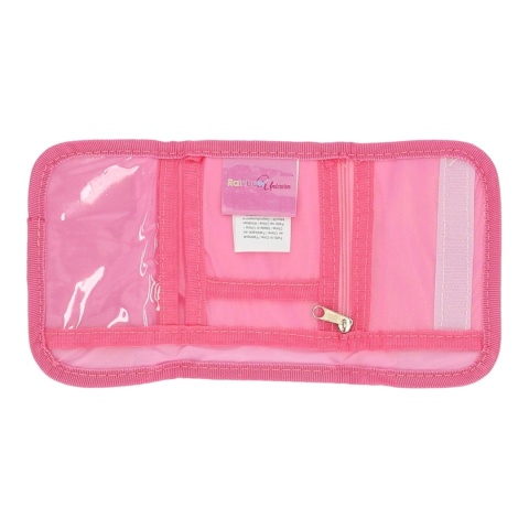 Portfel dziecięcy dla dziewczynki portfelik na rzep suwak na karty Unicorn Jednorożec