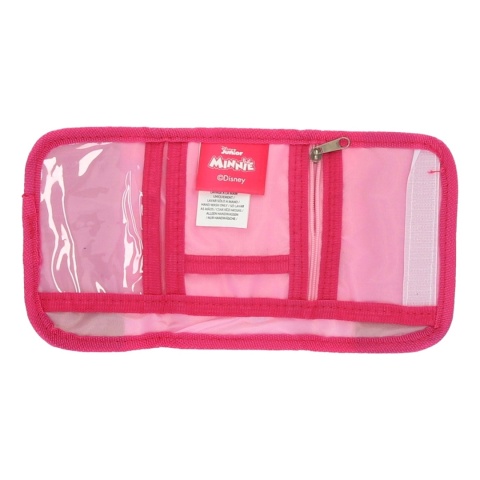 Portfel dziecięcy dla dziewczynki portfelik na rzep suwak na karty Myszka Minnie