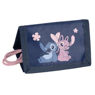 Portfel dziecięcy na szyje portfelik rzep suwak sznurek dziewczęcy na karty Stich Stitch