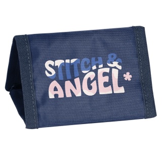 Portfel dziecięcy na szyje portfelik rzep suwak sznurek dziewczęcy na karty Stich Stitch