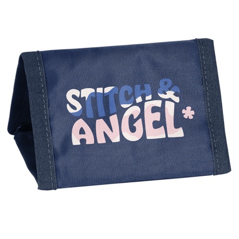 Portfel dziecięcy na szyje portfelik rzep suwak sznurek dziewczęcy na karty Stich Stitch