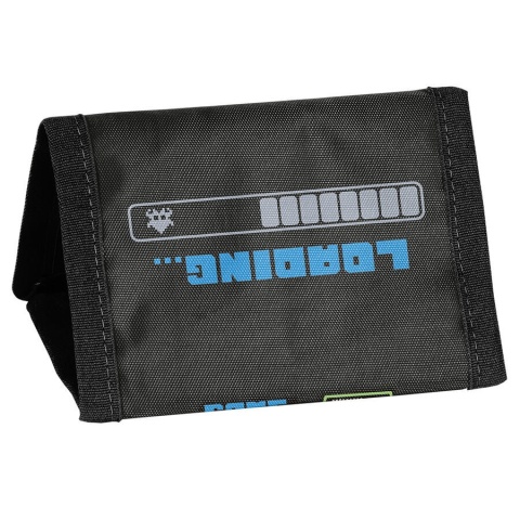 Portfel dziecięcy na szyje portfelik rzep suwak sznurek na karty dla chłopca Game on! dla fana gier