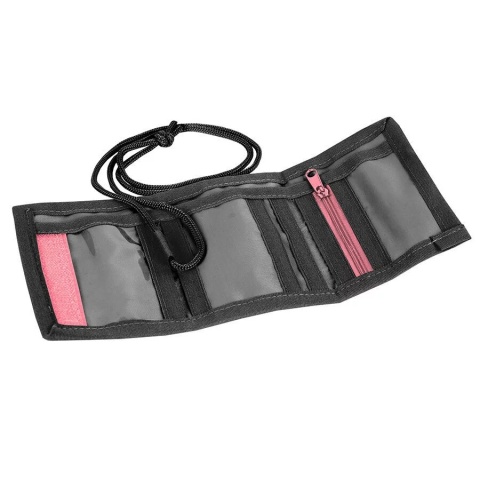 Portfel dziecięcy na szyje portfelik rzep suwak sznurek na karty dla dziewczynki Piesek