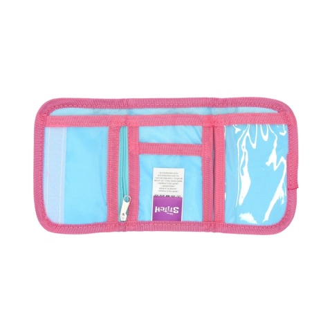 Portfel dziecięcy dla dziewczynki portfelik na rzep suwak Lilo i Stitch Stich różowy