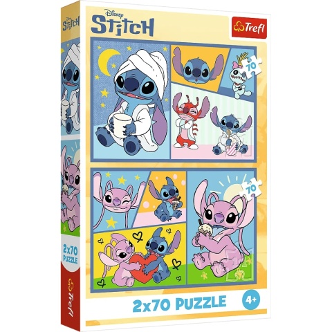 Puzzle Lilo & Stitch 2 x 70 el. Ze Stitchem nie ma nudy 34444