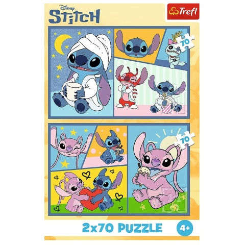Puzzle Lilo & Stitch 2 x 70 el. Ze Stitchem nie ma nudy 34444