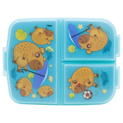 ŚNIADANIÓWKA z przegródkami trzykomorowa lunchbox Kapibara