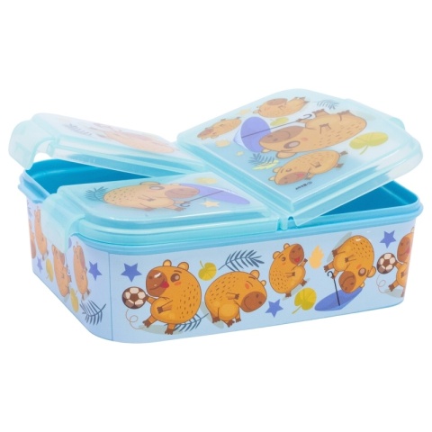 ŚNIADANIÓWKA z przegródkami trzykomorowa lunchbox Kapibara