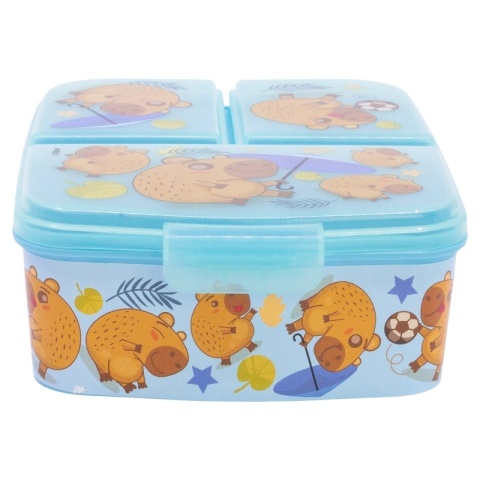 ŚNIADANIÓWKA z przegródkami trzykomorowa lunchbox Kapibara