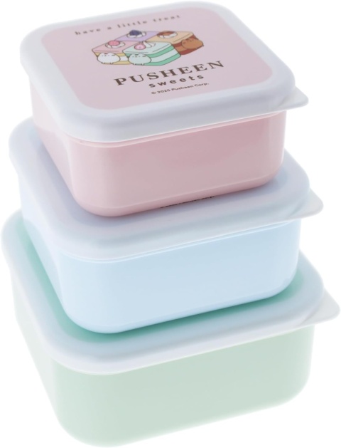 Śniadaniówka LUNCH BOX mini pojemniki na przekąski kot PUSHEEN sweets 3 szt