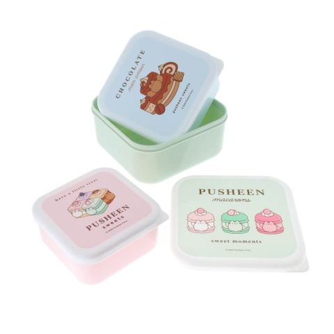 Śniadaniówka LUNCH BOX mini pojemniki na przekąski kot PUSHEEN sweets 3 szt