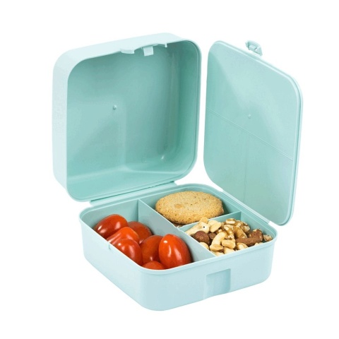 Śniadaniówka chlebak LUNCH BOX trzykomorowa dzielona kot Pusheen mint