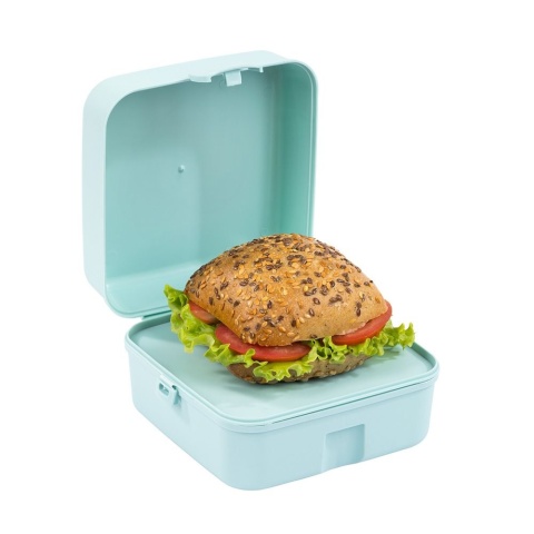 Śniadaniówka chlebak LUNCH BOX trzykomorowa dzielona kot Pusheen mint