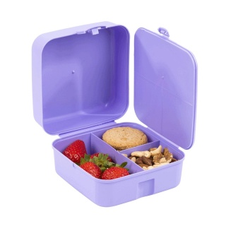 Śniadaniówka chlebak LUNCH BOX trzykomorowa dzielona kot Pusheen violet