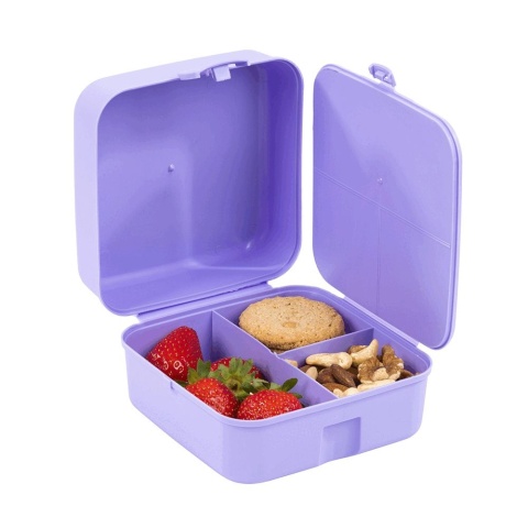 Śniadaniówka chlebak LUNCH BOX trzykomorowa dzielona kot Pusheen violet
