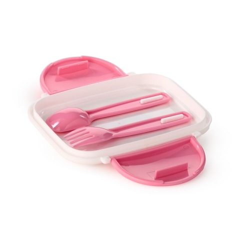 Śniadaniówka chlebak LUNCH BOX trzykomorowa dzielona piętrowa kot Pusheen