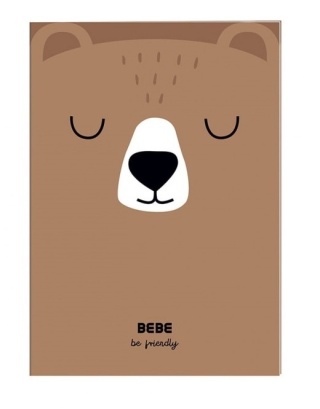 Zeszyt A4 do nauki pisania 32k 90g w kratkę kratka BB miś niedźwiedź BEBE kids Interdruk