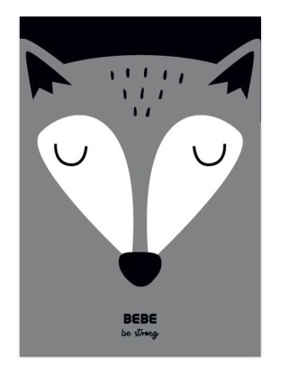 Zeszyt A4 do nauki pisania 32k 90g w kratkę kratka boys BB wilk BEBE be wild Interdruk