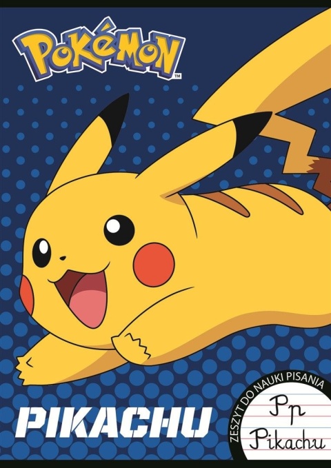 Zeszyt A4 trzylinia kolorowa do nauki pisania 32 kartek POKEMON Pikachu