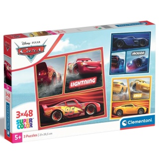 Auta Zygzak McQueen Storm Ramirez Puzzle 3 X 48 3X48 Clementoni 25305