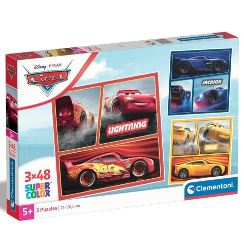 Auta Zygzak McQueen Storm Ramirez Puzzle 3 X 48 3X48 Clementoni 25305