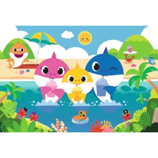 Rodzina rekinów na wakacjach Baby Shark Trefl Puzzle 60 EL 17370