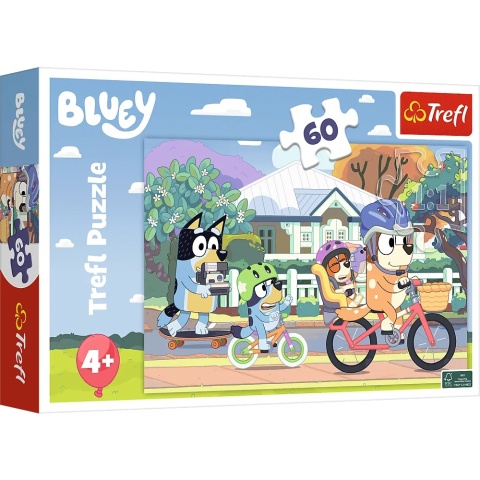 BLUEY PIESEK wesoły Blu Trefl Puzzle 60 EL 17384