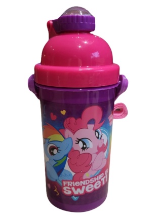Bidon kubek ze słomką i ustnikiem MY LITTLE PONY pasek 500 ML