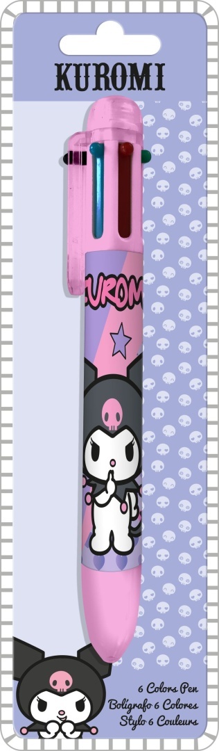 Długopis 6 kolorowy Kuromi wielokolorowy