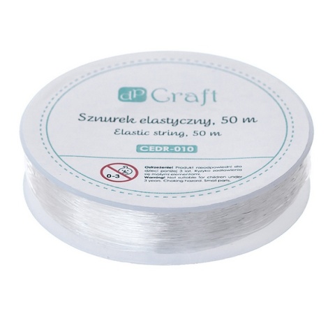 Sznurek elastyczny do koralików żyłka 0,45 mm x 50 m