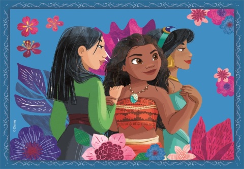 KSIĘŻNICZKI DISNEY Puzzle 4W1 12, 16, 20, 24 EL