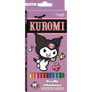 Kredki ołówkowe trójkątne 12 kolorów KUROMI St. Majewski